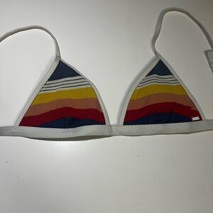 Striped Triangle Bikini Top